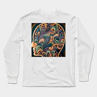 Face Pattern Long Sleeve T-Shirt